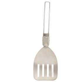 Stainless Steel Folding Spatula Latch Design Lightweight Portable Folding Food Spatula for Outdoor Camping Cooking Spatula