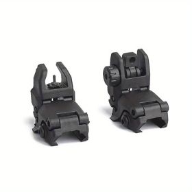 Rugged Flip-Up Backup Sights - Durable Nylon Construction with Rear and Front Sights for Accurate Shooting (Color: black)