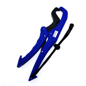 1pc Fish Grabber Plier Controller Gear Fishing Tool ABS Grip Tackle With Adjustable Rope (Color: Blue)