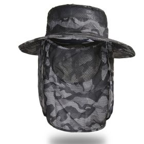 Fishing Hat; Waterproof Sun Protection Boonie Hat For Outdoor Safari Hunting Hiking Gardening (Color: grey)