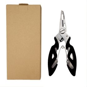 Stainless Steel Multi-function Lure Pliers; Portable Fishing Scissors; Fish Control Hook Tool (Color: black)